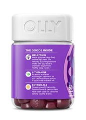 OLLY Sleep Melatonin Gummy, All Natural Flavor and Colors with L Theanine, Chamomile, and Lemon Balm, 3 mg per Serving, 25 Day Supply (50 Count)