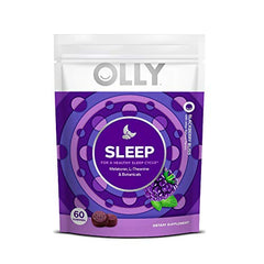 OLLY Sleep Melatonin Gummy, All Natural Flavor and Colors with L Theanine, Chamomile, and Lemon Balm, 3 mg per Serving, 25 Day Supply (50 Count)