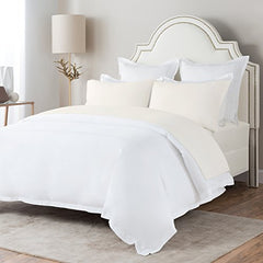 Briarwood Home Brushed Flannel Sheet Set - Turkish Cotton Flannel Bedding Set Perfect For A Cold Night, Durable Warm, Deep Pocket & Breathable Flannel Sheets & Pillow Set (Full, Ivory)