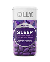 OLLY Sleep Melatonin Gummy, All Natural Flavor and Colors with L Theanine, Chamomile, and Lemon Balm, 3 mg per Serving, 25 Day Supply (50 Count)