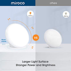 Miroco Light Therapy Lamp, UV-Free 10000 Lux LED Bright White Therapy Light, Touch Control with 3 Adjustable Brightness Levels, Memory Function & Compact Size
