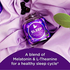 OLLY Sleep Melatonin Gummy, All Natural Flavor and Colors with L Theanine, Chamomile, and Lemon Balm, 3 mg per Serving, 25 Day Supply (50 Count)