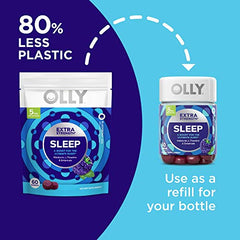 OLLY Sleep Melatonin Gummy, All Natural Flavor and Colors with L Theanine, Chamomile, and Lemon Balm, 3 mg per Serving, 25 Day Supply (50 Count)