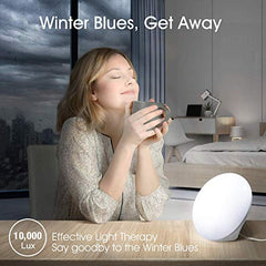 Miroco Light Therapy Lamp, UV-Free 10000 Lux LED Bright White Therapy Light, Touch Control with 3 Adjustable Brightness Levels, Memory Function & Compact Size