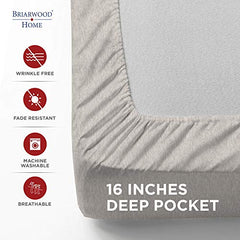 Briarwood Home Brushed Flannel Sheet Set - Turkish Cotton Flannel Bedding Set Perfect For A Cold Night, Durable Warm, Deep Pocket & Breathable Flannel Sheets & Pillow Set (Full, Ivory)