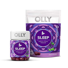 OLLY Sleep Melatonin Gummy, All Natural Flavor and Colors with L Theanine, Chamomile, and Lemon Balm, 3 mg per Serving, 25 Day Supply (50 Count)