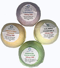 CBD 4-Pack Bath Bombs with 100mg Each