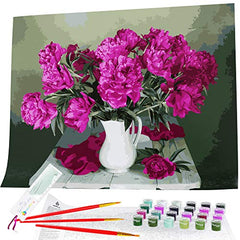 Opalberry Adults' Paint-by-Number Kits on Canvas - Rolled - Paint by Numbers for Adults - Acrylic Paint by Numbers for Adults - DIY Painting by Numbers for Adults - Paint by Numbers Flowers for Adults