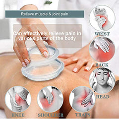 4 Sizes Cupping Therapy Set-Professional Cupping Therapy Studio and Household Silicone Cupping Set, Stronger Suction, Suitable for Myofascial Massage, Anti Cellulite, Muscle, Nerve, Joint Pain Relief