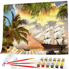 Opalberry Adults' Paint-by-Number Kits on Canvas - Rolled - Paint by Numbers for Adults - Acrylic Paint by Numbers for Adults - DIY Painting by Numbers for Adults - Paint by Numbers Flowers for Adults